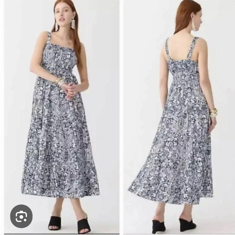 J. Crew Smocked Mermaid Sevilla Dress